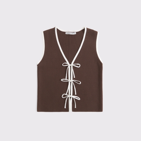 Женские свитеры Abercrombie & Fitch Tie-Front V-Neck Sweater Vest