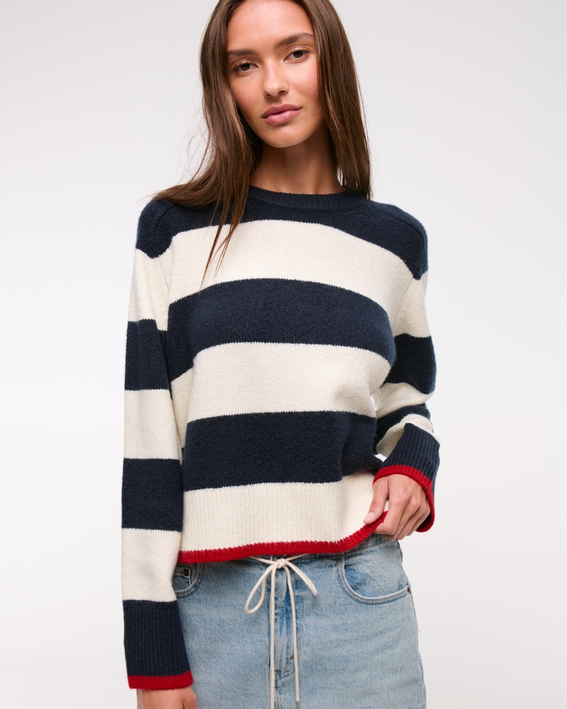 The A&F Madeline Striped Crew Sweater