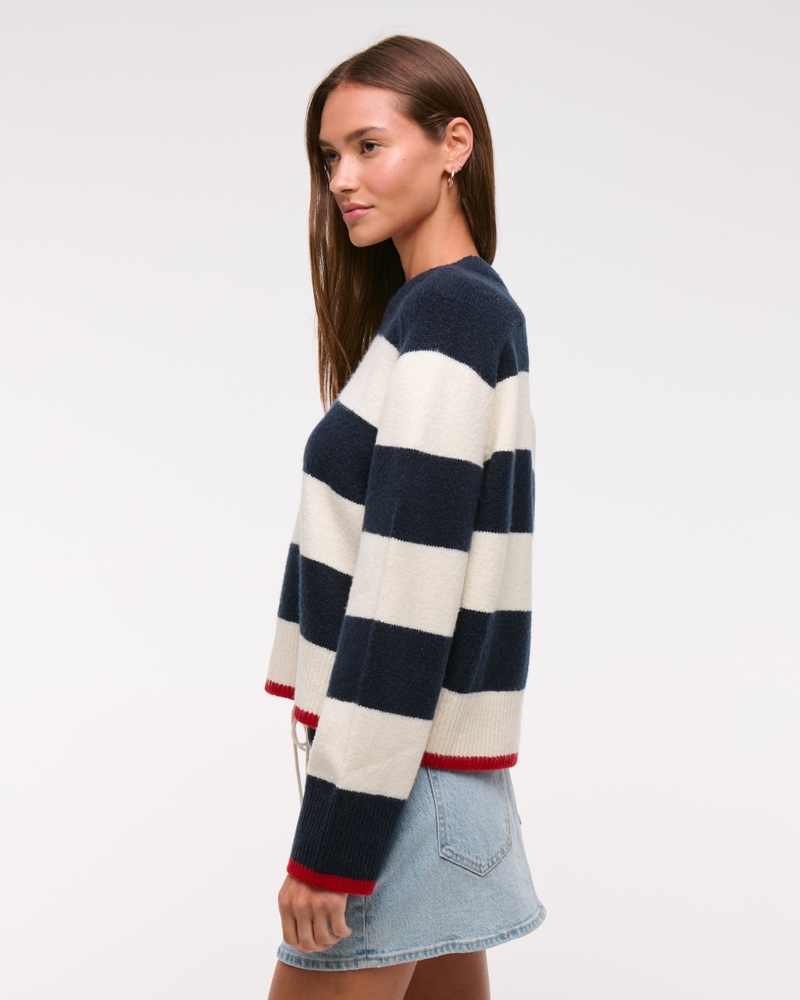 The A&F Madeline Striped Crew Sweater