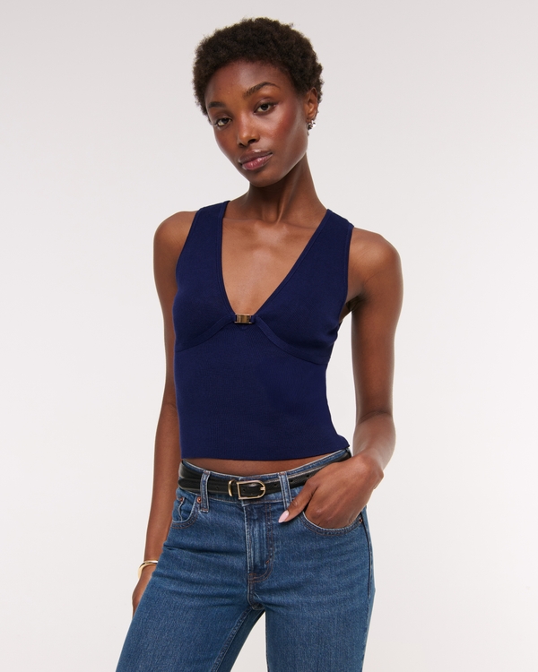 Plunge Hardware Top, Midnight Blue view 1