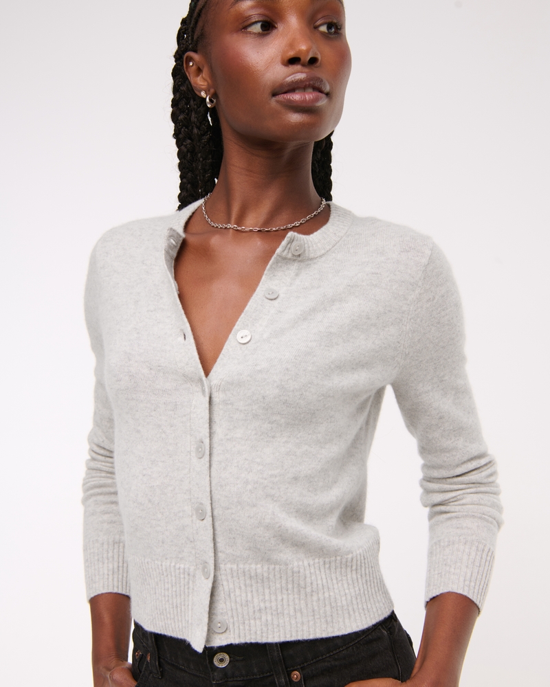 Women's Cashmere Crew Cardigan | Women's Office Approved | Abercrombie.com