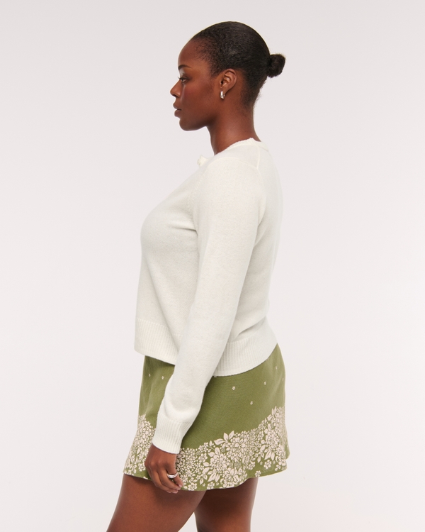 Cashmere Crew Cardigan