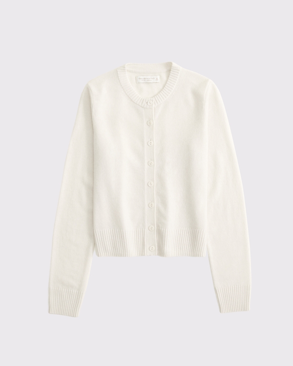 Cashmere Crew Cardigan