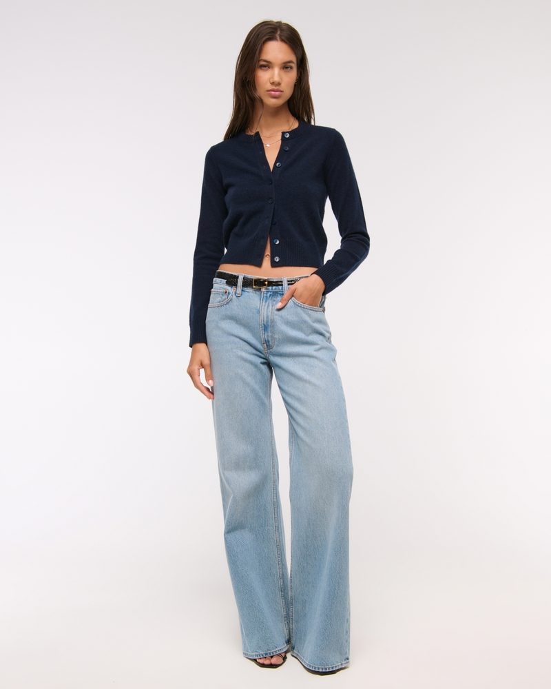 Cashmere Crew Cardigan
