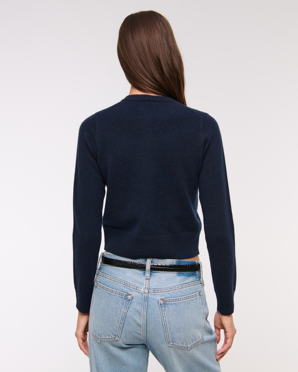 Cashmere Crew Cardigan