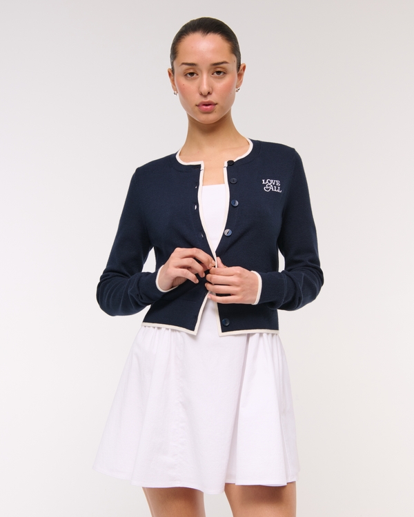 Love All Shrunken Crew Cardigan