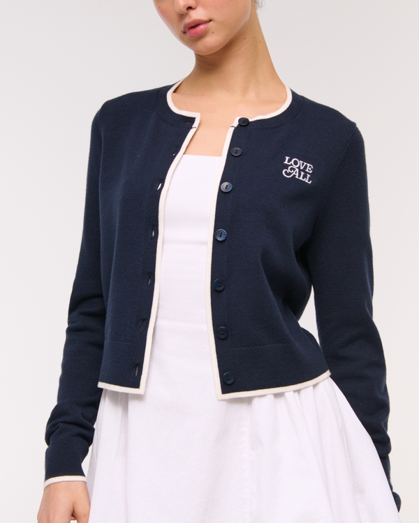 Love All Shrunken Crew Cardigan