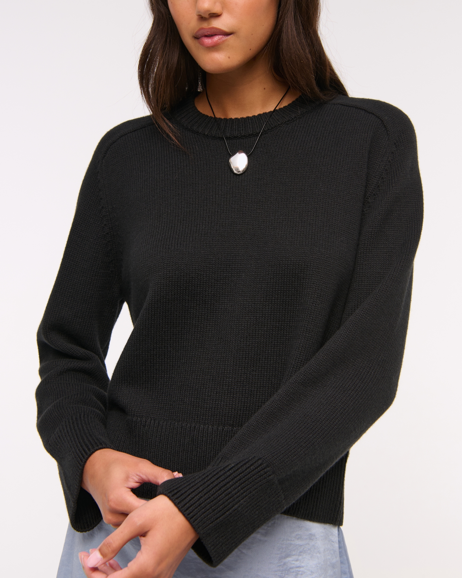 The A&F Madeline Textural Crew Sweater