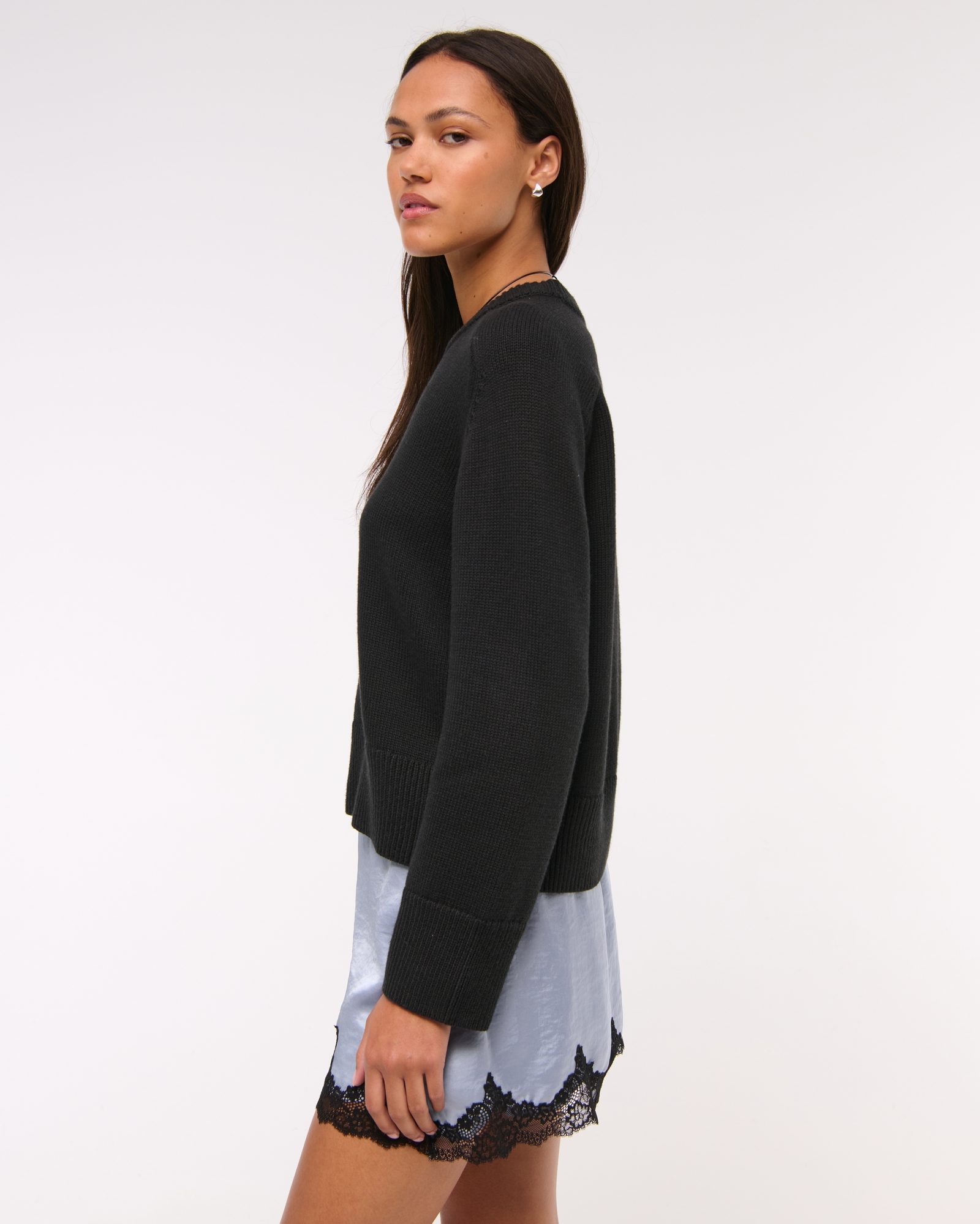 The A&F Madeline Textural Crew Sweater