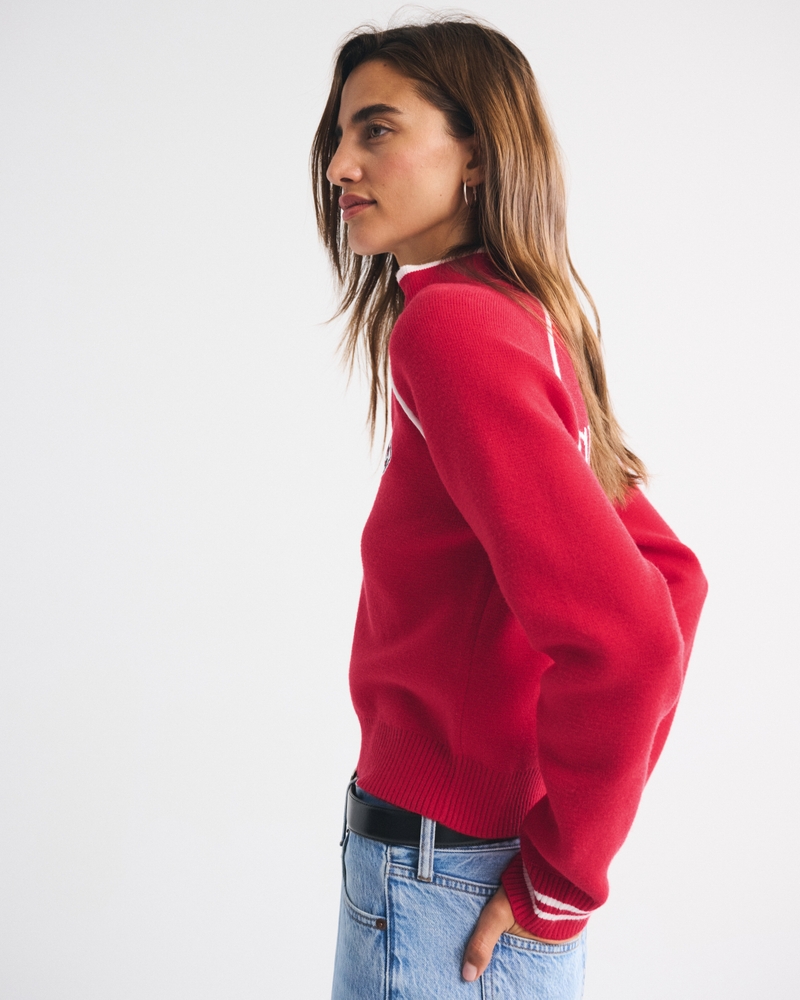 Kansas City Chiefs Mockneck Zipper Cardigan