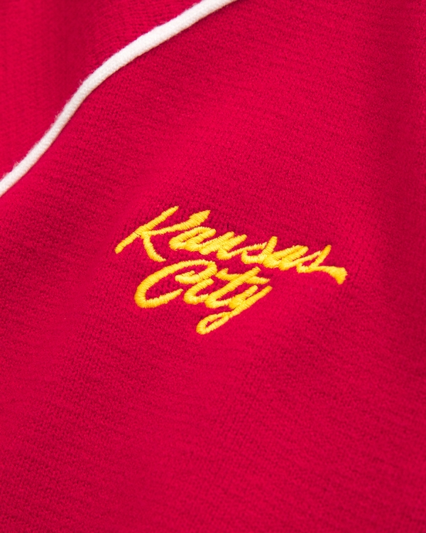 Women's Kansas City Chiefs Mockneck Zipper Cardigan | Women's Tops
