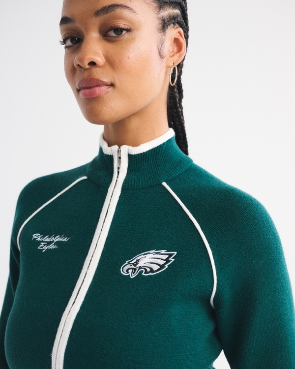 Philadelphia Eagles Mockneck Zipper Cardigan