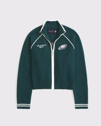 Philadelphia Eagles Mockneck Zipper Cardigan