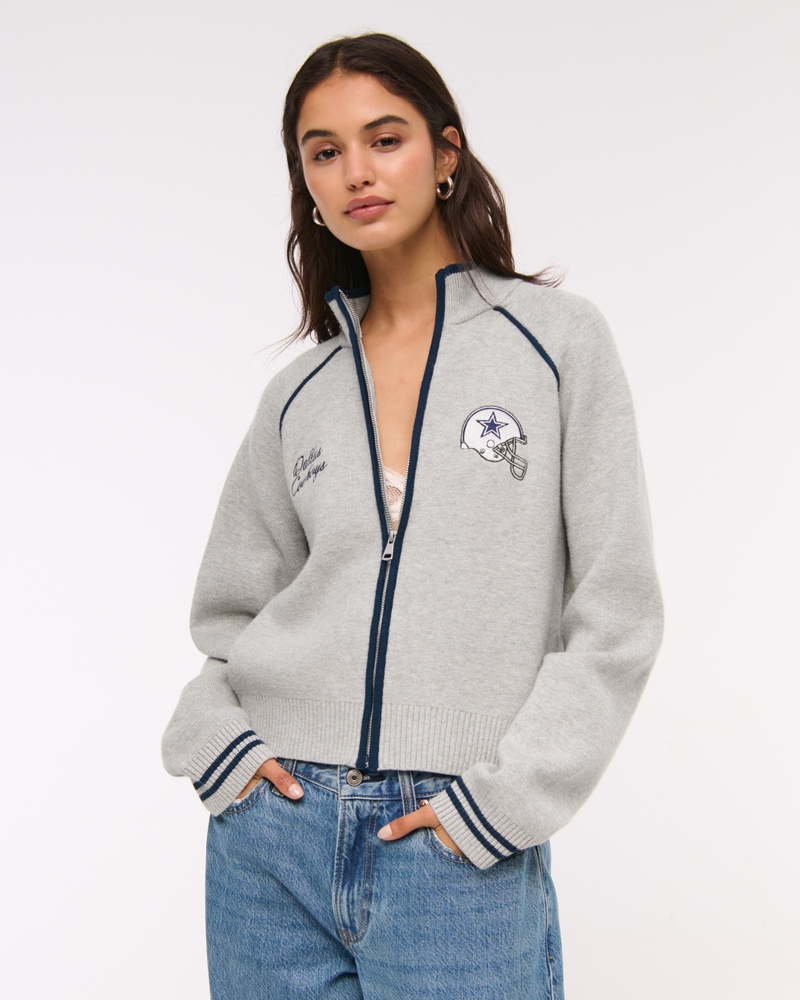 Dallas Cowboys Mockneck Zipper Cardigan