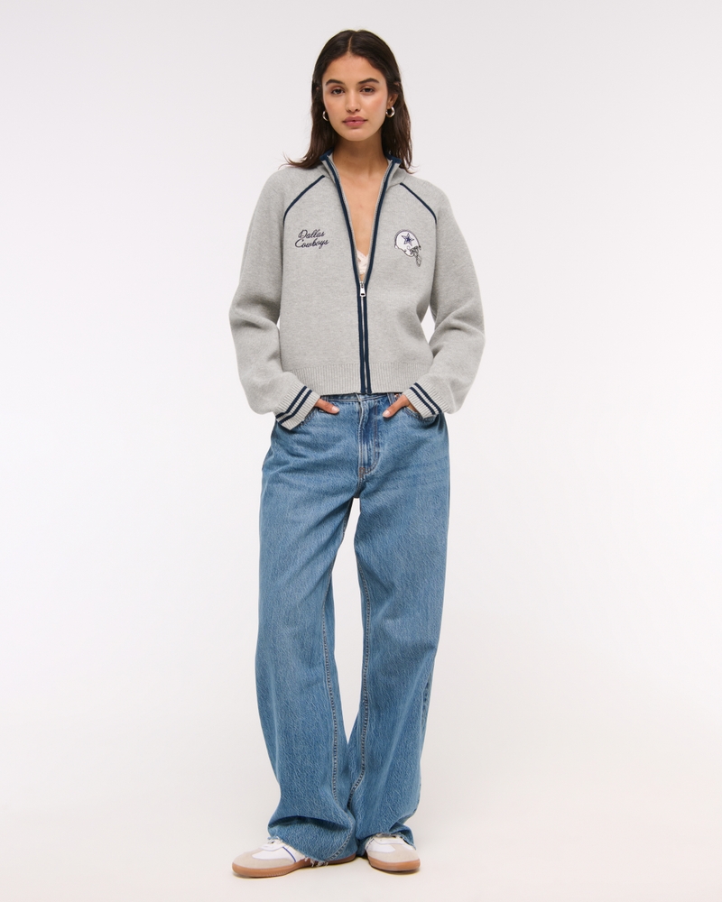 Dallas Cowboys Mockneck Zipper Cardigan