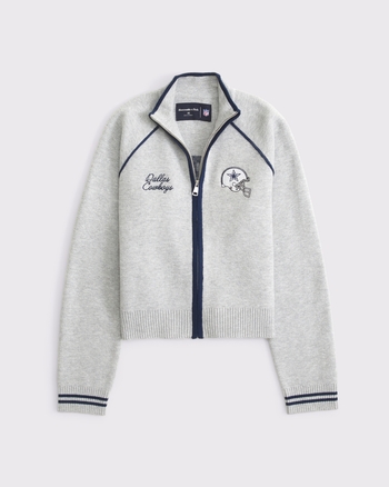 Dallas Cowboys Mockneck Zipper Cardigan
