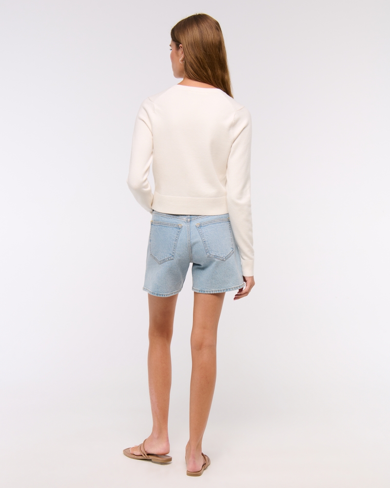 LuxeLoft Shrunken Crew Cardigan