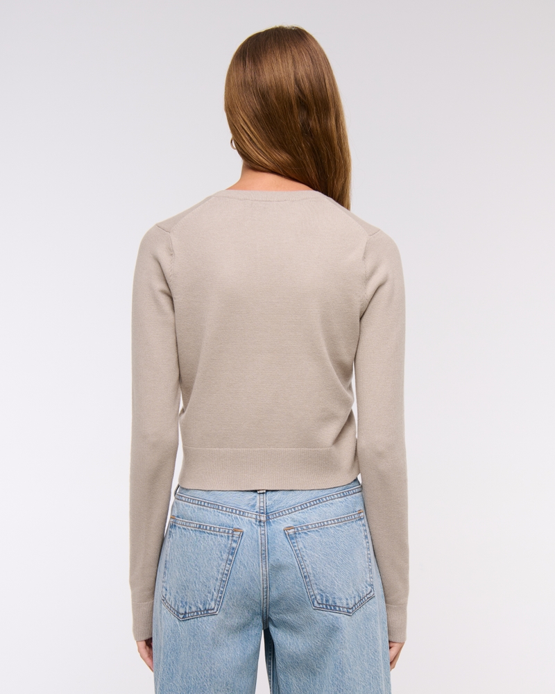 LuxeLoft Shrunken Crew Cardigan