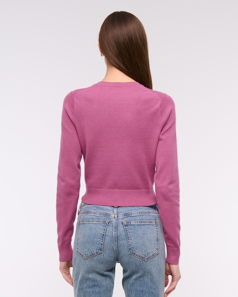 LuxeLoft Shrunken Crew Cardigan