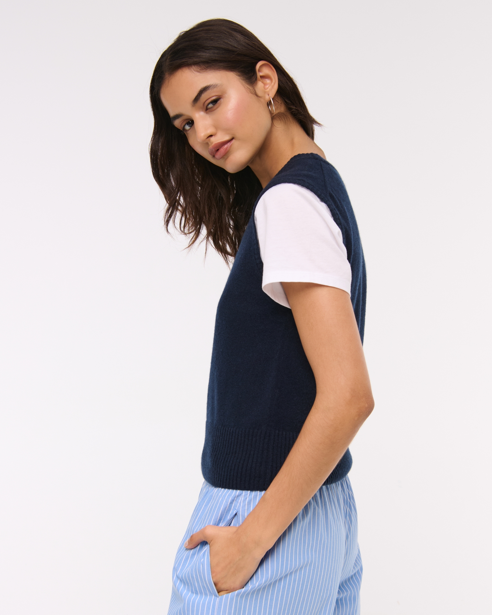 Cashmere Sweater Shell Top