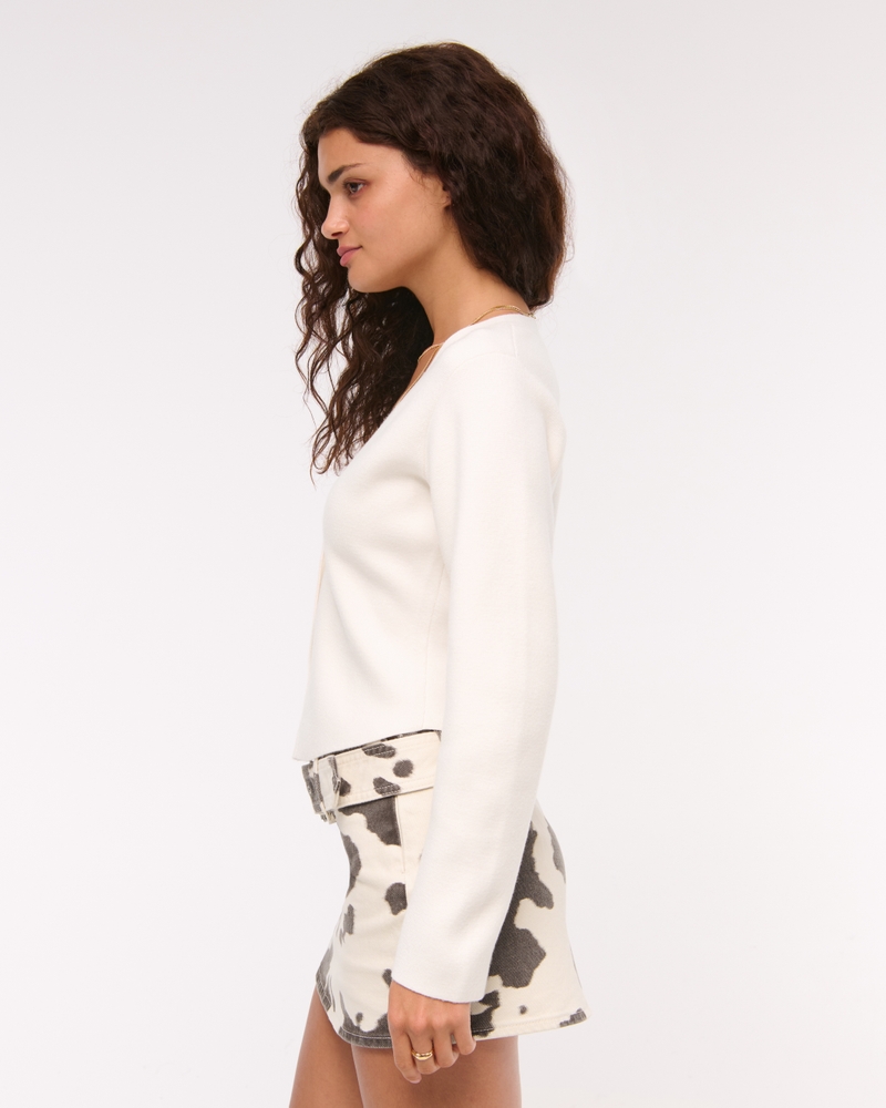 LuxeLoft Rounded Sleeve Cardigan