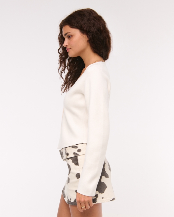 LuxeLoft Rounded Sleeve Cardigan