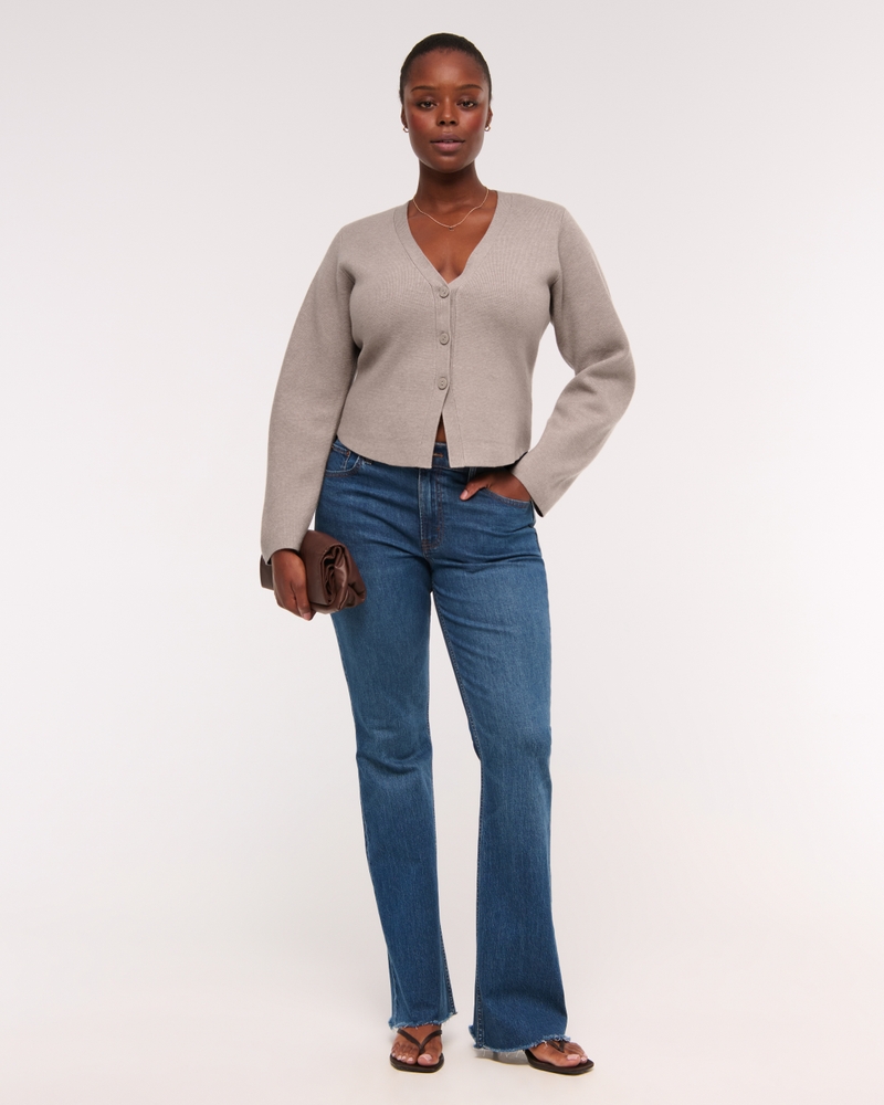 LuxeLoft Rounded Sleeve Cardigan