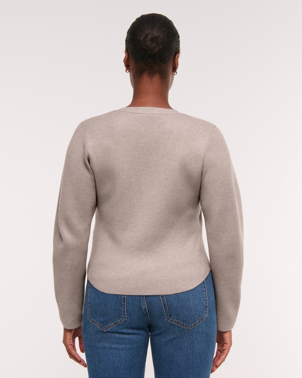 LuxeLoft Rounded Sleeve Cardigan