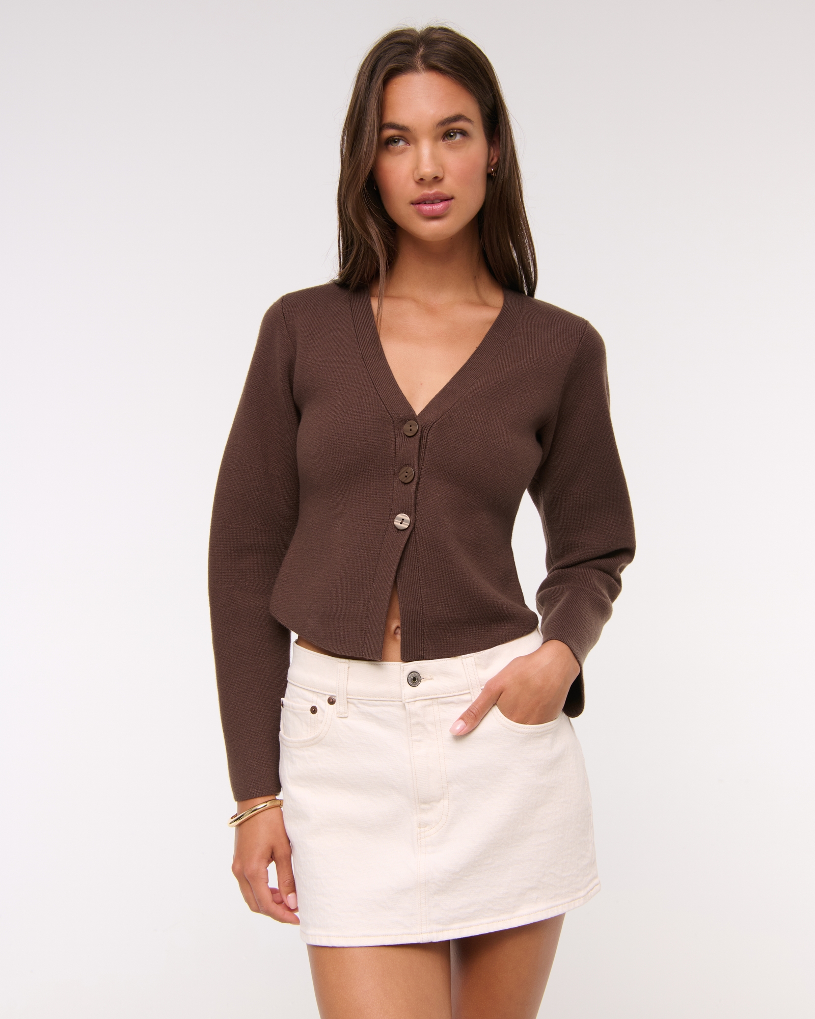 LuxeLoft Rounded Sleeve Cardigan