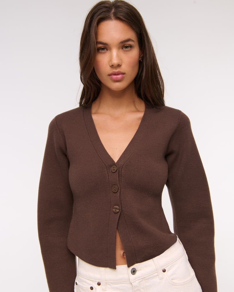 LuxeLoft Rounded Sleeve Cardigan