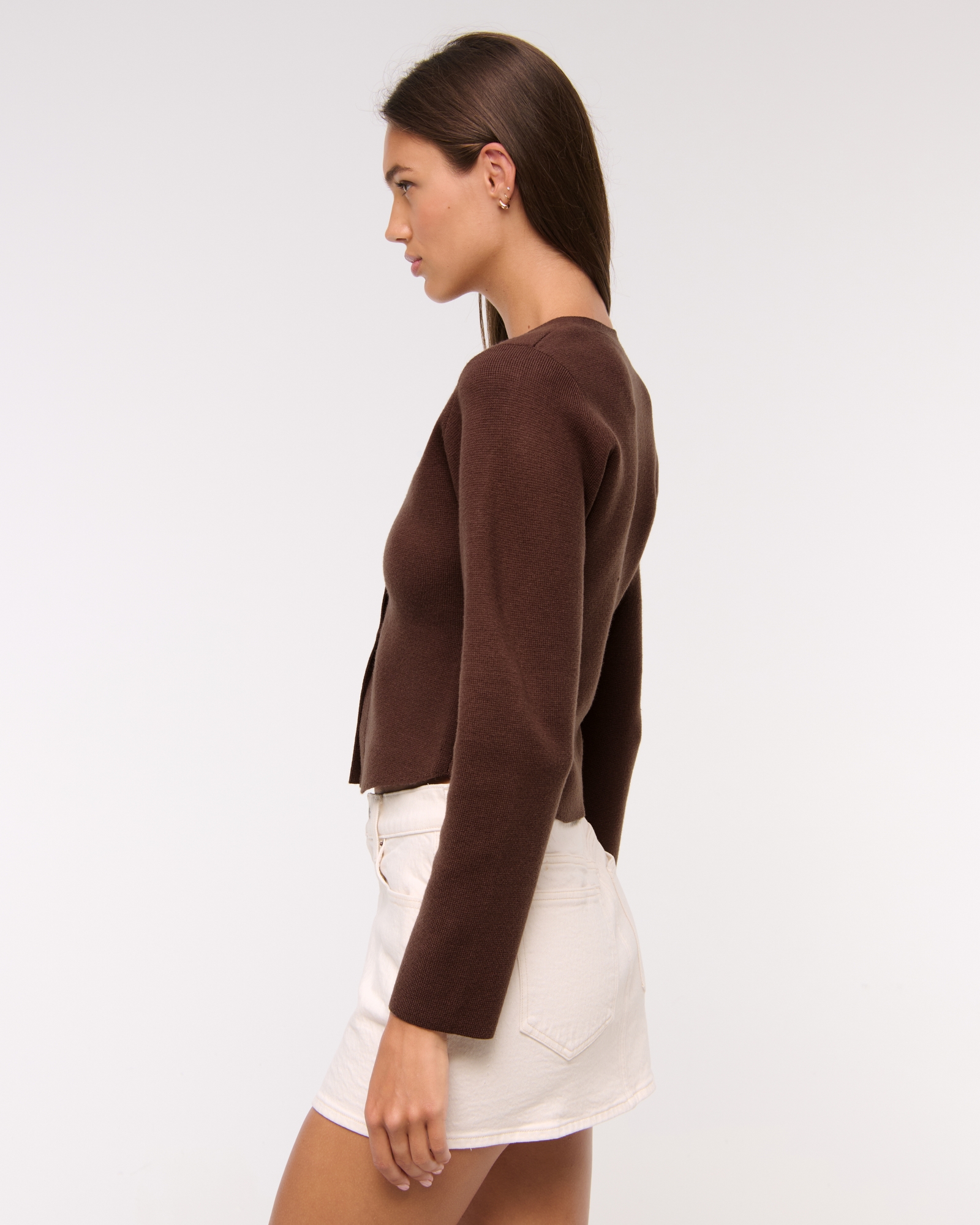 LuxeLoft Rounded Sleeve Cardigan