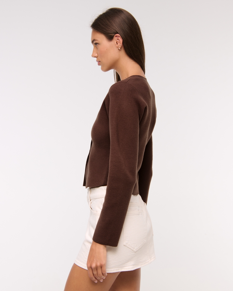 LuxeLoft Rounded Sleeve Cardigan