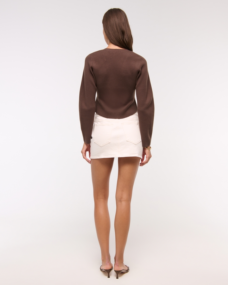 LuxeLoft Rounded Sleeve Cardigan