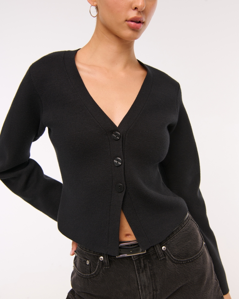 LuxeLoft Rounded Sleeve Cardigan