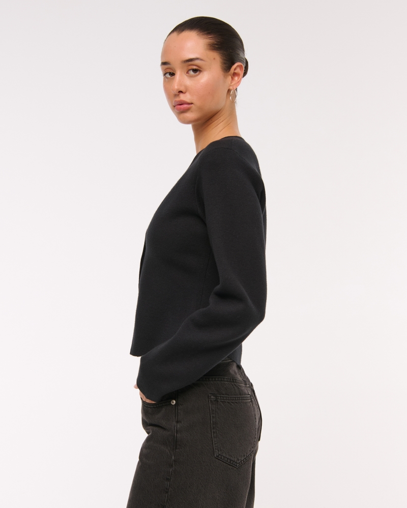 LuxeLoft Rounded Sleeve Cardigan