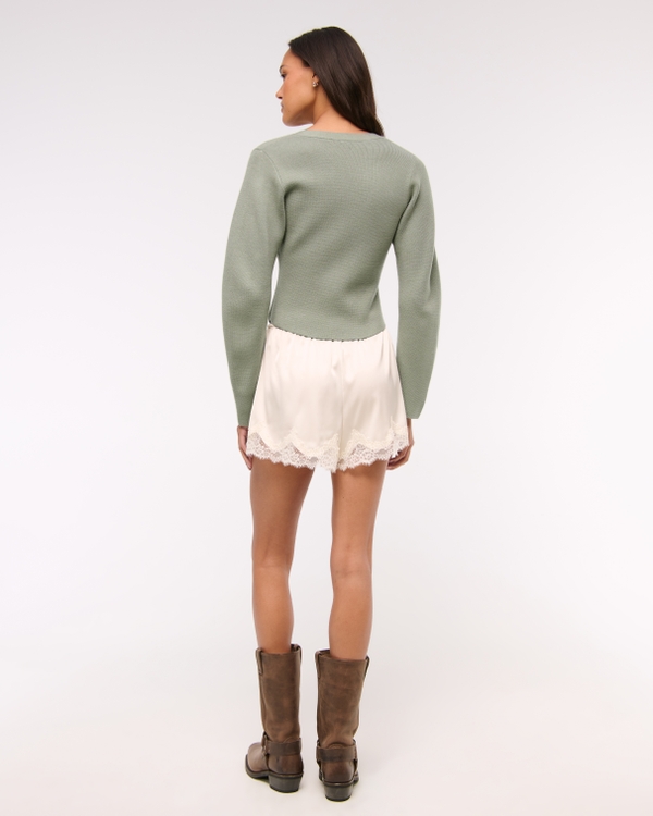 LuxeLoft Rounded Sleeve Cardigan