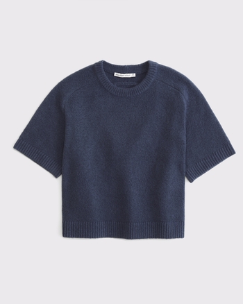 Femme Le t-shirt ras du cou en maille Madeline de A&F | Femme Hauts | Abercrombie.com