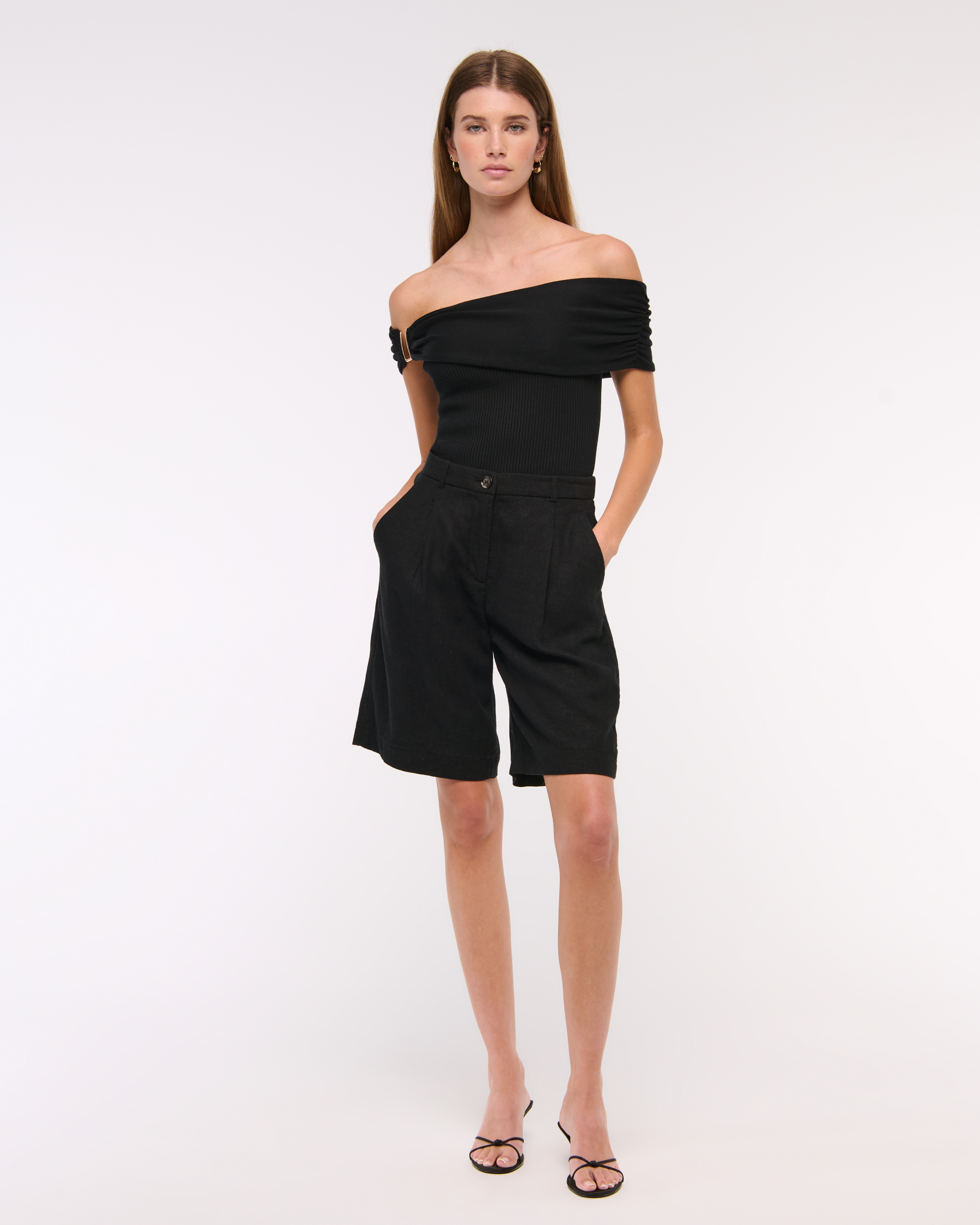 Женские свитеры Abercrombie & Fitch Hardware Off-The-Shoulder Sweater Top — фото 3