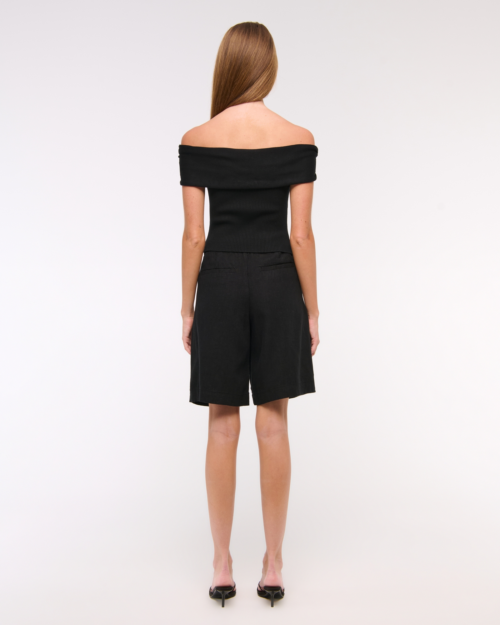 Hardware Off-The-Shoulder Sweater Top