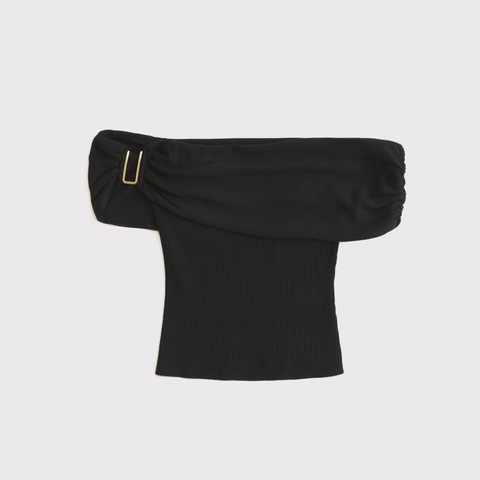 Женские свитеры Abercrombie & Fitch Hardware Off-The-Shoulder Sweater Top