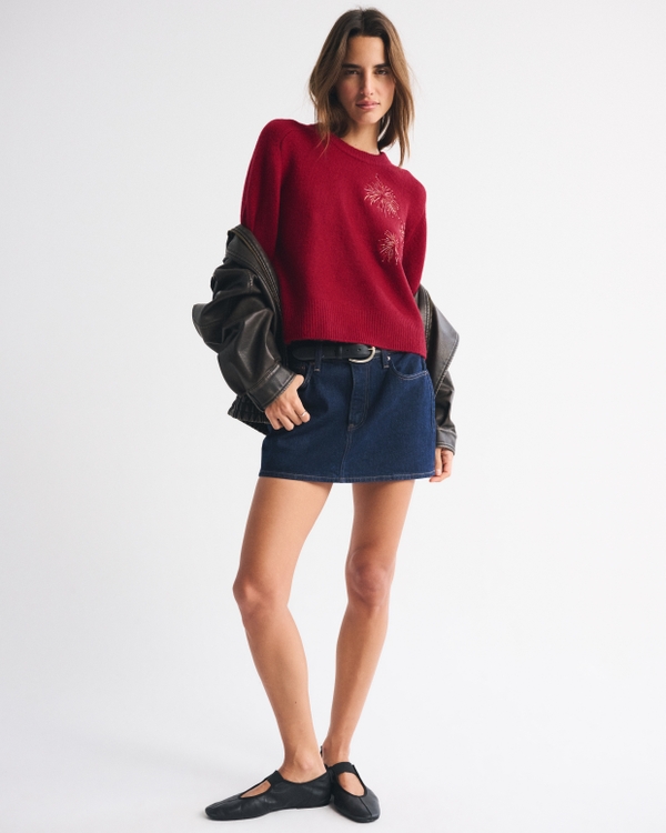The A&F Madeline Lunar New Year Crew Sweater, Red view 2