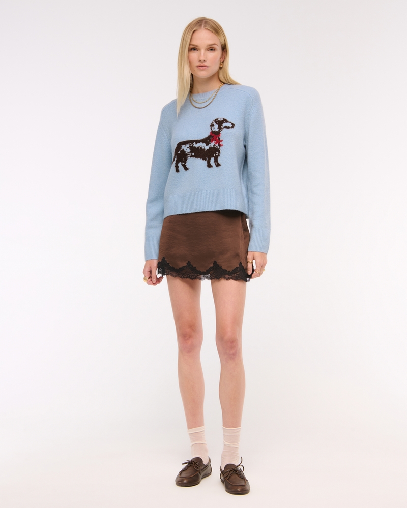 The A&F Madeline Dog Crew Sweater