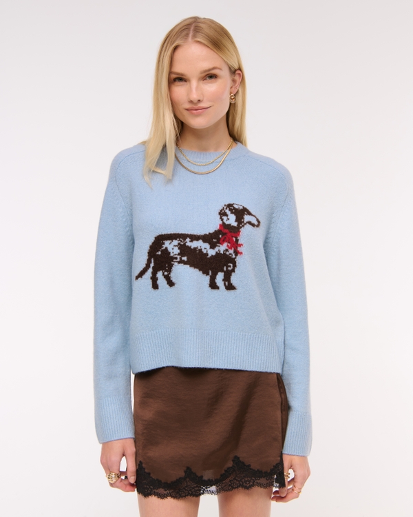 The A&F Madeline Dog Crew Sweater