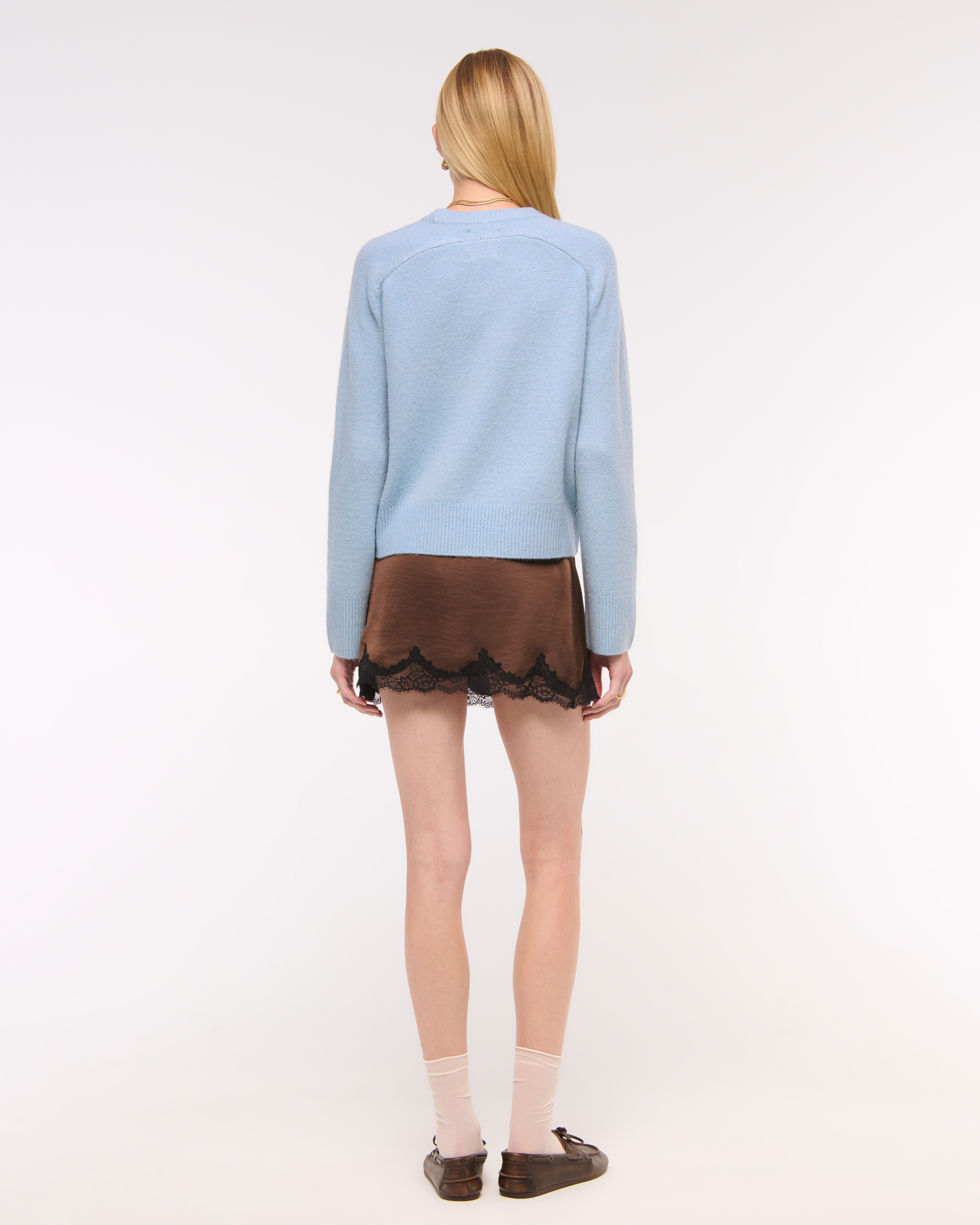 Abercrombie & Fitch The A&f Madeline Dog Crew Sweater In Blue