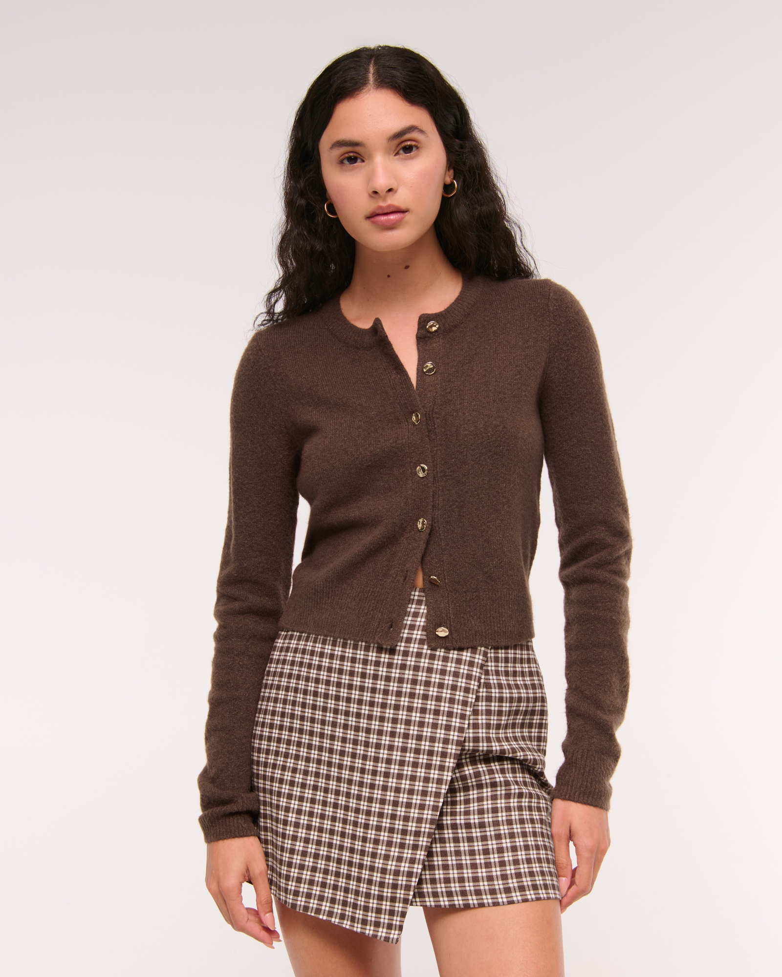 LuxeLoft Shrunken Crew Cardigan