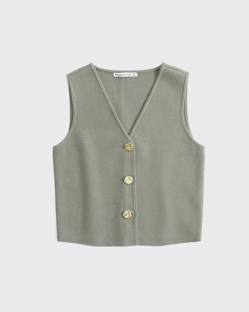 Women's LuxeLoft V-Neck Vest | Women's Tops | Abercrombie.com