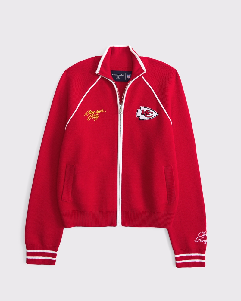 【国内配送】 City Kansas Chiefs 赤/カーキ ボンバージャケット ウォームアップウェア