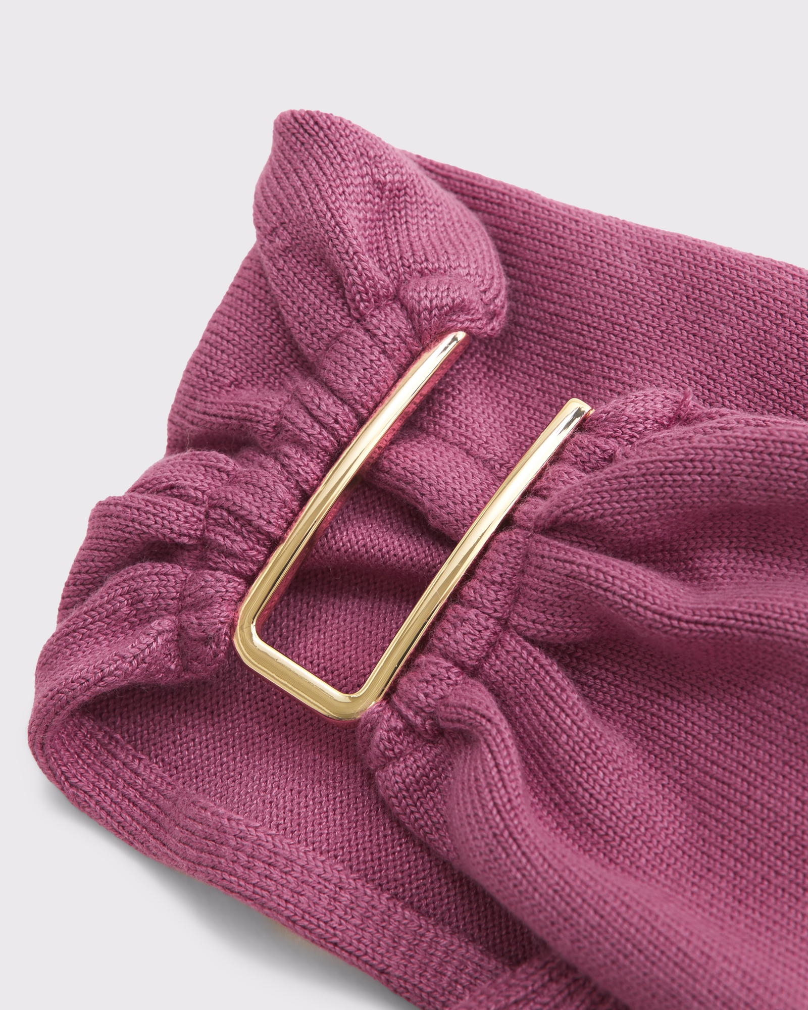 Off-The-Shoulder Hardware Sweater Top