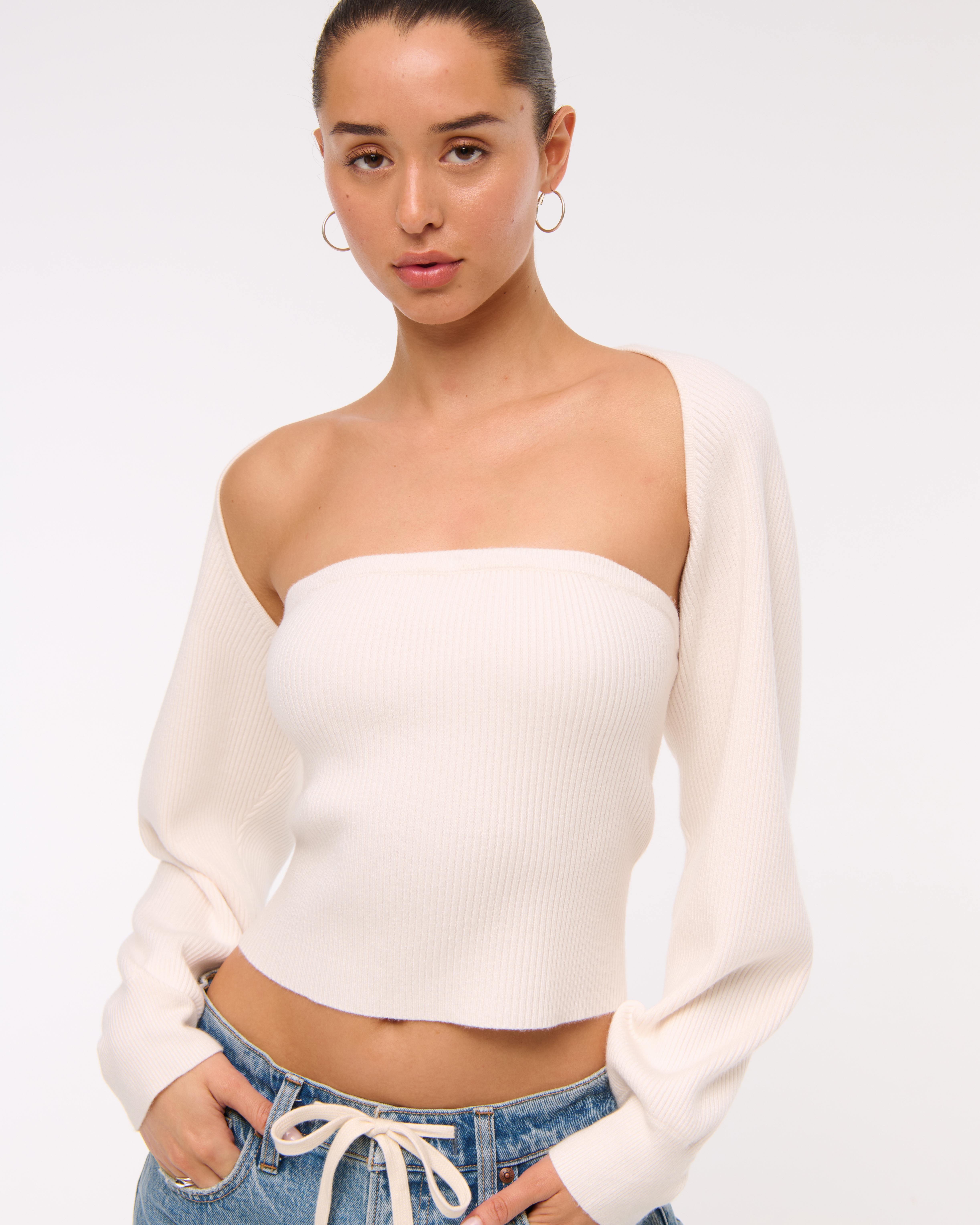 全新 Claire set tops AM1335 全新 Claire set tops AM1335 Women's Tube Top and Shrug Set