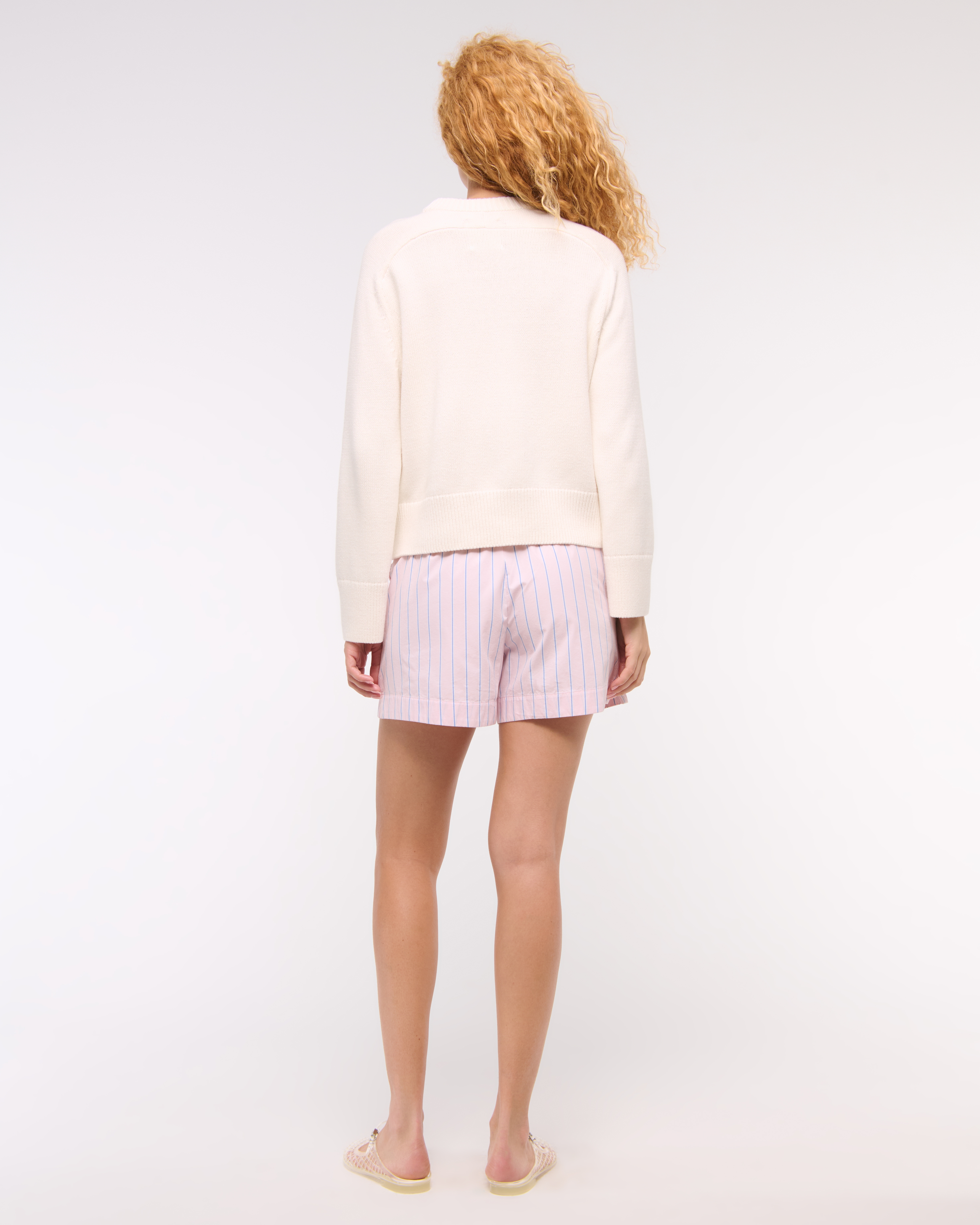 Abercrombie & Fitch The A&f Madeline Crew Sweater In White